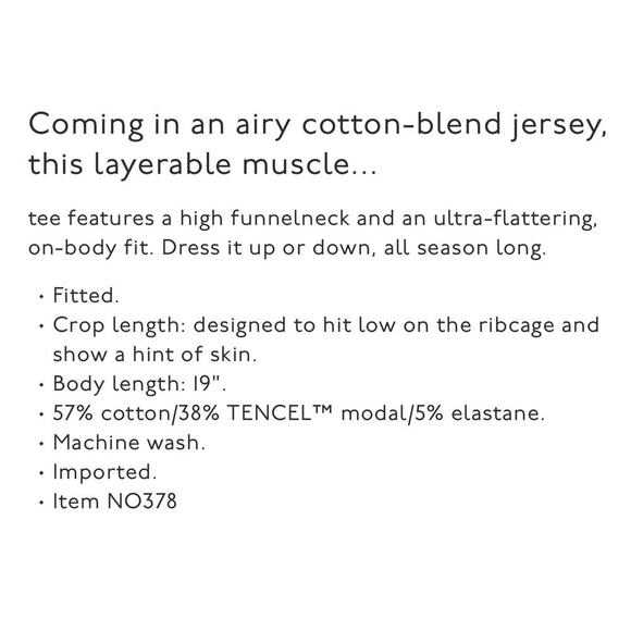 MADEWELL Black Funnelneck Cropped Muscle Tee NWT Size XXS - Picture 7 of 10